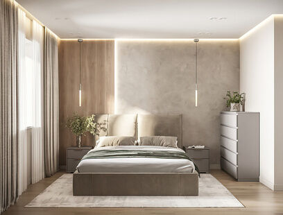 Фото № 1: Дизайн-проект трехкомнатной квартиры 70.34  м² Стиль Модернизм для ЖК Заречье Парк