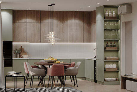 Фото № 1: Дизайн-проект трехкомнатной квартиры 91.45  м² Стиль Модернизм для ЖК Grand Park