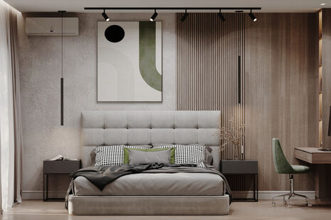 Фото № 2: Дизайн-проект трехкомнатной квартиры 91.45  м² Стиль Модернизм для ЖК Grand Park