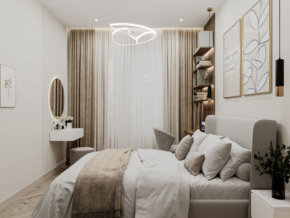 Фото № 3: Дизайн-проект пятикомнатной квартиры 113.89  м² Стиль Модернизм для ЖК Ольховский Парк