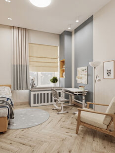 Фото № 5: Дизайн-проект пятикомнатной квартиры 113.89  м² Стиль Модернизм для ЖК Ольховский Парк