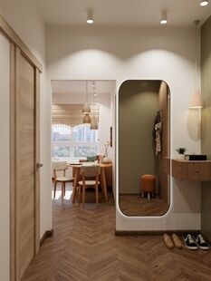 Фото № 6: Дизайн-проект однокомнатной квартиры 37.43  м² Стиль Эклектика для ЖК Миловидное