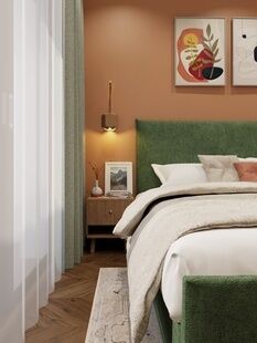 Фото № 5: Дизайн-проект однокомнатной квартиры 37.43  м² Стиль Эклектика для ЖК Миловидное