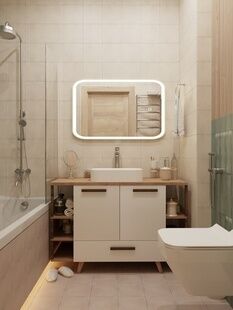 Фото № 3: Дизайн-проект однокомнатной квартиры 37.43  м² Стиль Эклектика для ЖК Миловидное