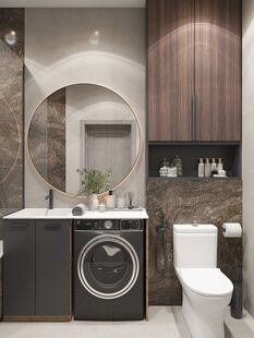 Фото № 2: Дизайн-проект однокомнатной квартиры 40.5  м² Современный стиль для ЖК Римский