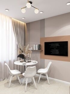 Фото № 3: Дизайн-проект однокомнатной квартиры 31.3  м² Современный стиль для ЖК Инновация