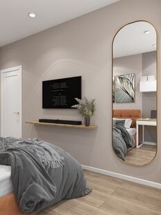 Фото № 6: Дизайн-проект однокомнатной квартиры 31.3  м² Современный стиль для ЖК Инновация