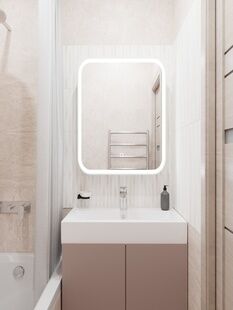 Фото № 5: Дизайн-проект двухкомнатной квартиры 46.99  м² Стиль Контемпорари для ЖК Орехово-Борисово Северное