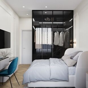 Фото № 4: Дизайн-проект двухкомнатной квартиры 43.15  м² Стиль Американская классика для ЖК Сиреневый Парк