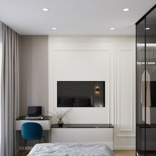 Фото № 5: Дизайн-проект двухкомнатной квартиры 43.15  м² Стиль Американская классика для ЖК Сиреневый Парк