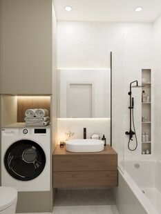 Фото № 6: Дизайн-проект двухкомнатной квартиры 43.15  м² Стиль Американская классика для ЖК Сиреневый Парк