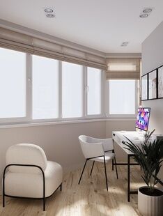 Фото № 6: Дизайн-проект однокомнатной квартиры 38.45  м² Современный стиль для ЖК Митино