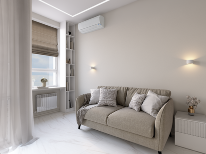 Фото № 1: Дизайн-проект квартиры-студии 23.8  м² Стиль Минимализм для ЖК Прокшино