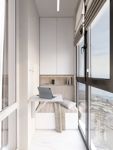 Фото № 6: Дизайн-проект квартиры-студии 23.8  м² Стиль Минимализм для ЖК Прокшино