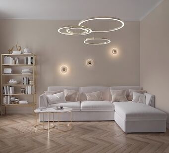 Фото № 2: Дизайн-проект трехкомнатной квартиры 56.51  м² Стиль Арт-Деко для ЖК Сидней Сити