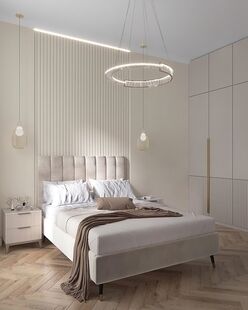 Фото № 4: Дизайн-проект трехкомнатной квартиры 56.51  м² Стиль Арт-Деко для ЖК Сидней Сити