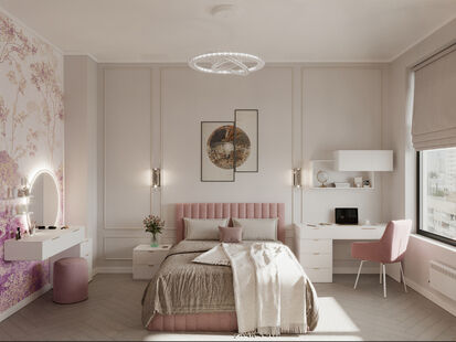 Фото № 3: Дизайн-проект четырехкомнатной квартиры 119.59  м² Современная классика для ЖК Остров