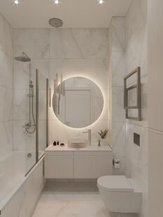 Фото № 5: Дизайн-проект четырехкомнатной квартиры 119.59  м² Современная классика для ЖК Остров