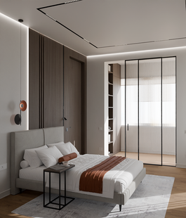 Фото № 5: Дизайн-проект трехкомнатной квартиры 87.9  м² Современный стиль для ЖК River House