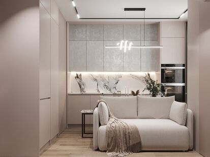 Фото № 1: Дизайн-проект двухкомнатной квартиры 57.83  м² Стиль Модернизм для ЖК Феникс