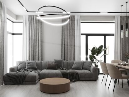 Фото № 1: Дизайн-проект дома/коттеджа 99.92  м² Стиль Модернизм для дома в кп алешкино-1