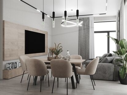 Фото № 5: Дизайн-проект дома/коттеджа 99.92  м² Стиль Модернизм для дома в кп алешкино-1