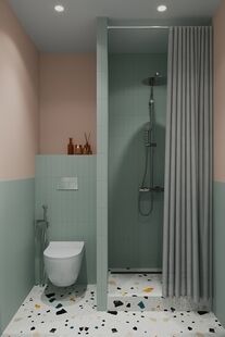 Фото № 6: Дизайн-проект квартиры-студии 23.34  м² Стиль Эклектика для ЖК Утес