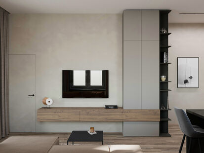 Фото № 5: Дизайн-проект двухкомнатной квартиры 66.8  м² Современный стиль для ЖК Преображенский