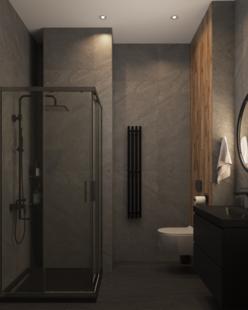 Фото № 3: Дизайн-проект трехкомнатной квартиры 70.37  м² Современный стиль для ЖК Авра