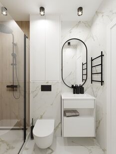 Фото № 5: Дизайн-проект квартиры-студии 30.06  м² Стиль Модернизм для ЖК Friends