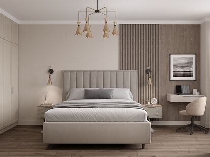 Фото № 1: Дизайн-проект двухкомнатной квартиры 41.95  м² Стиль Модернизм для ЖК Новое Очаково