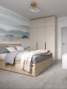 Фото № 5: Дизайн-проект трехкомнатной квартиры 71.46  м² Стиль Модернизм для ЖК Ривер Парк