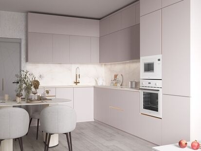 Фото № 3: Дизайн-проект трехкомнатной квартиры 71.46  м² Стиль Модернизм для ЖК Ривер Парк