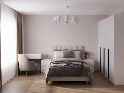 Фото № 5: Дизайн-проект двухкомнатной квартиры 45.6  м² Стиль Модернизм для ЖК Столичные поляны