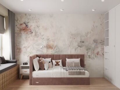 Фото № 4: Дизайн-проект трехкомнатной квартиры 53.25  м² Стиль Контемпорари для ЖК Уютный