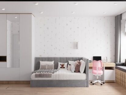 Фото № 2: Дизайн-проект трехкомнатной квартиры 53.25  м² Стиль Контемпорари для ЖК Уютный