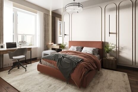 Фото № 1: Дизайн-проект трехкомнатной квартиры 74.99  м² Стиль Модернизм для ЖК Московский