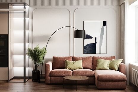 Фото № 5: Дизайн-проект трехкомнатной квартиры 74.99  м² Стиль Модернизм для ЖК Московский