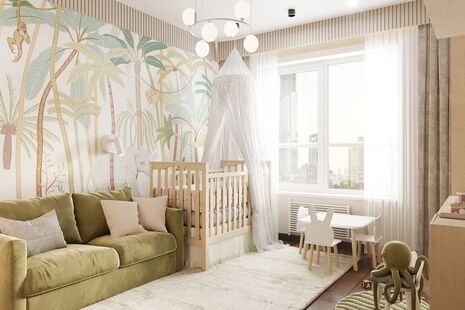 Фото № 4: Дизайн-проект трехкомнатной квартиры 74.99  м² Стиль Модернизм для ЖК Московский