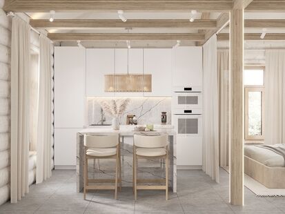 Фото № 3: Дизайн-проект дома/коттеджа 35.5  м² Эко-стиль для частного дома в пос. дск мичуринец