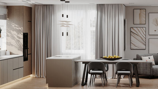 Фото № 6: Дизайн-проект дома/коттеджа 76.44  м² Стиль Модернизм для этажа частного дома в пос. кирпичного завода