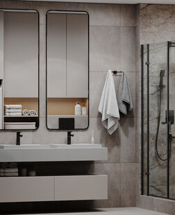 Фото № 2: Дизайн-проект дома/коттеджа 76.44  м² Стиль Модернизм для этажа частного дома в пос. кирпичного завода