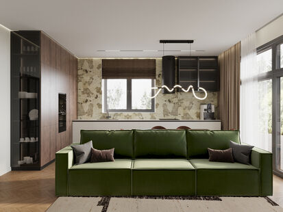 Фото № 1: Дизайн-проект дома/коттеджа 70.15  м² Стиль Модернизм для этажа частного дома в г. сочи