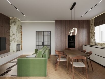 Фото № 2: Дизайн-проект дома/коттеджа 70.15  м² Стиль Модернизм для этажа частного дома в г. сочи