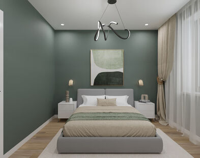 Фото № 1: Дизайн-проект двухкомнатной квартиры 57.96  м² Стиль Модернизм для ЖК Беринг