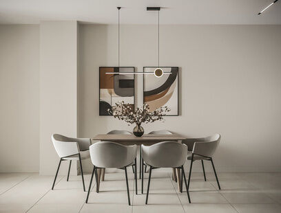 Фото № 3: Дизайн-проект трехкомнатной квартиры 95.9  м² Стиль Модернизм для ЖК в г. Брянск