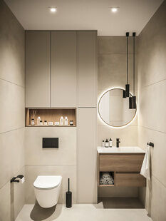 Фото № 6: Дизайн-проект трехкомнатной квартиры 95.9  м² Стиль Модернизм для ЖК в г. Брянск