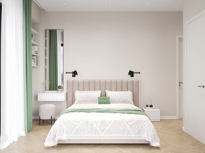 Фото № 1: Дизайн-проект трехкомнатной квартиры 68.74  м² Стиль Контемпорари для ЖК Энитео