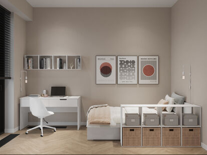 Фото № 5: Дизайн-проект трехкомнатной квартиры 68.74  м² Стиль Контемпорари для ЖК Энитео