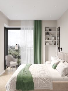 Фото № 4: Дизайн-проект трехкомнатной квартиры 68.74  м² Стиль Контемпорари для ЖК Энитео